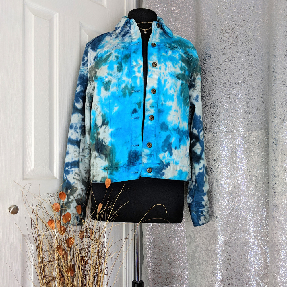 MECHANT Denim Jacket Tie dye Sz XL